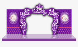 紫色王冠双12紫色公主风靓丽大舞台屏幕高清图片