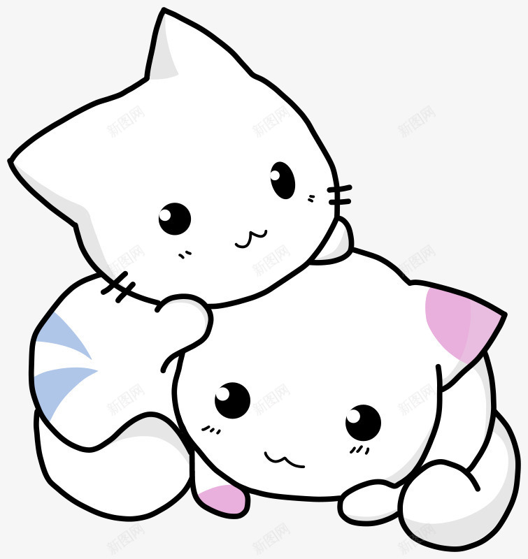 两只猫咪psd免抠素材_88icon https://88icon.com 两个猫咪 可爱的猫咪 小猫咪 猫咪