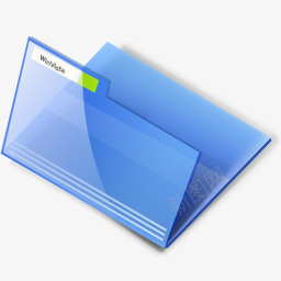 打开的礼品盒蓝色打开文件夹图标图标