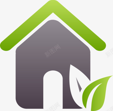 绿色PNG卡通绿色房子矢量图图标图标
