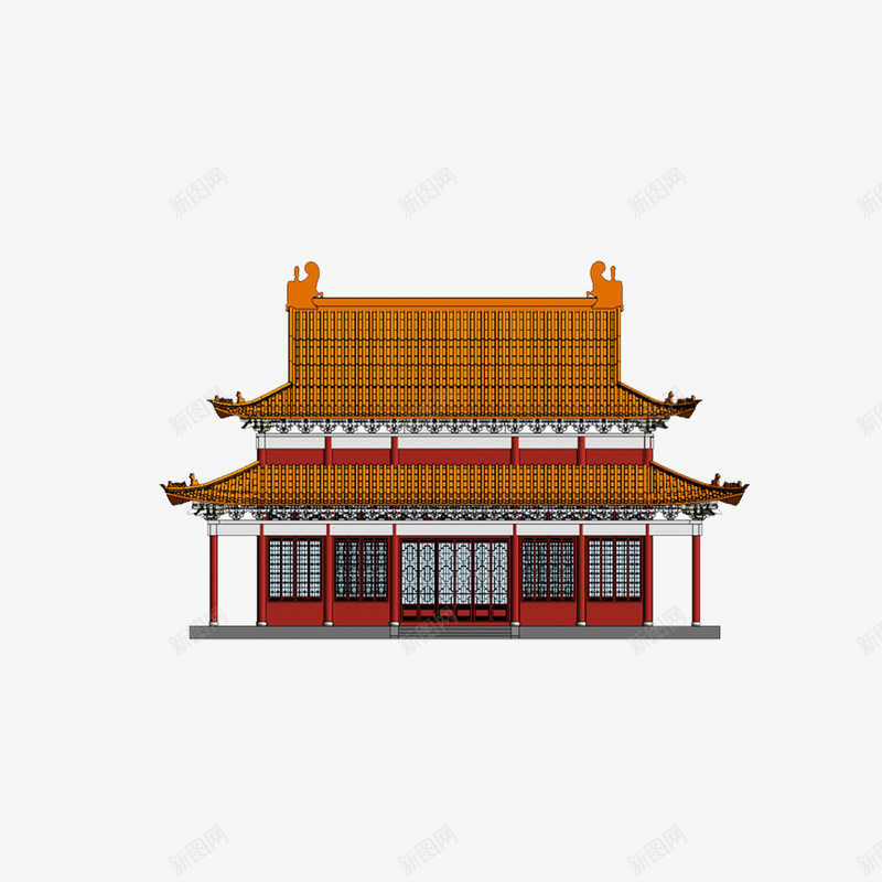 中国风古建筑png免抠素材_88icon https://88icon.com 古代 宫殿 建筑