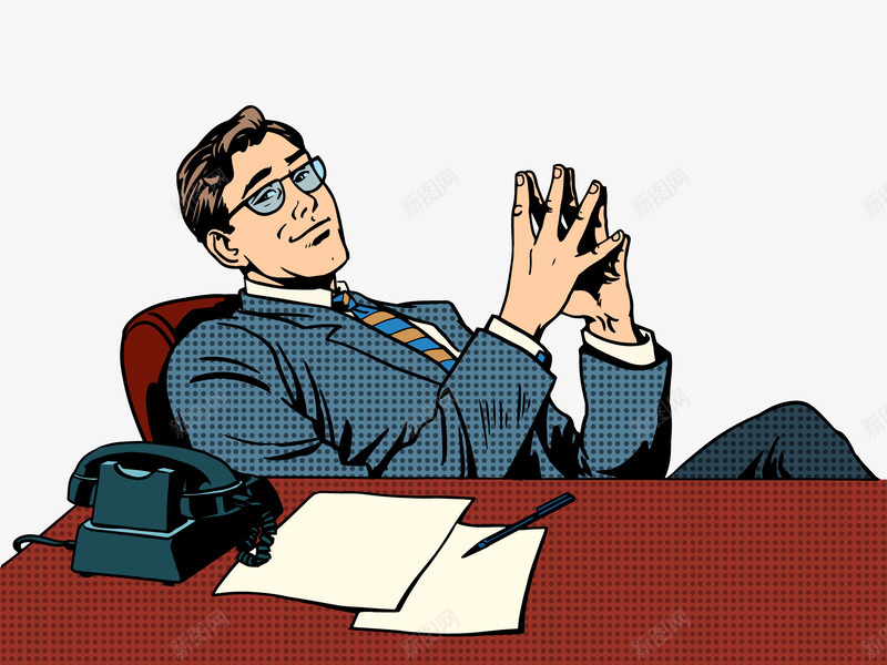 办公桌前的男人png免抠素材_88icon https://88icon.com 办公桌 工作人员 手绘 电话机 男人 眼睛 西装