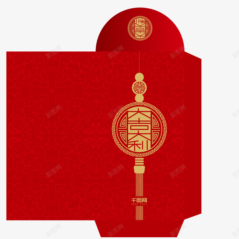 大吉大利红色金色高档大气红包设矢量图ai免抠素材_88icon https://88icon.com 压岁钱 喜庆 大吉大利 大吉大利红色金色高档大气红包设计免费下载 新年 春节 红包 红色 矢量图