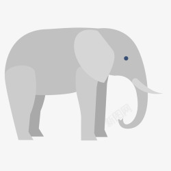 卡通森林的动物大象矢量图素材