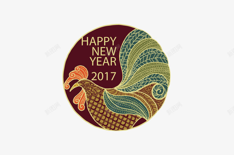 花纹鸡png免抠素材_88icon https://88icon.com 2017年矢量下载 中国年 中国风 新年 春节 春节PNG下载 过年PNG免扣图下载 过节 除夕 鸡年图下载