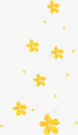金色花瓣漂浮背景素材