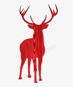 红色木纹鹿素材