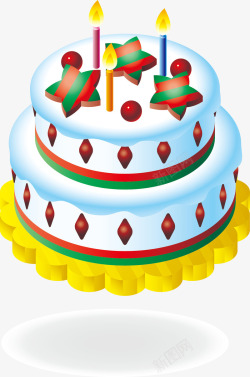 圣诞双层蛋糕素材