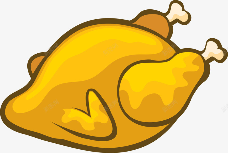 卡通美味烤鸡png免抠素材_88icon https://88icon.com Thanksgiving 卡通烤鸡 感恩节 感恩节快乐 感谢 美味烤鸡