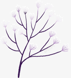 手绘植物漫画大树素材