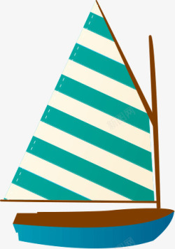 小帆船装饰图案素材