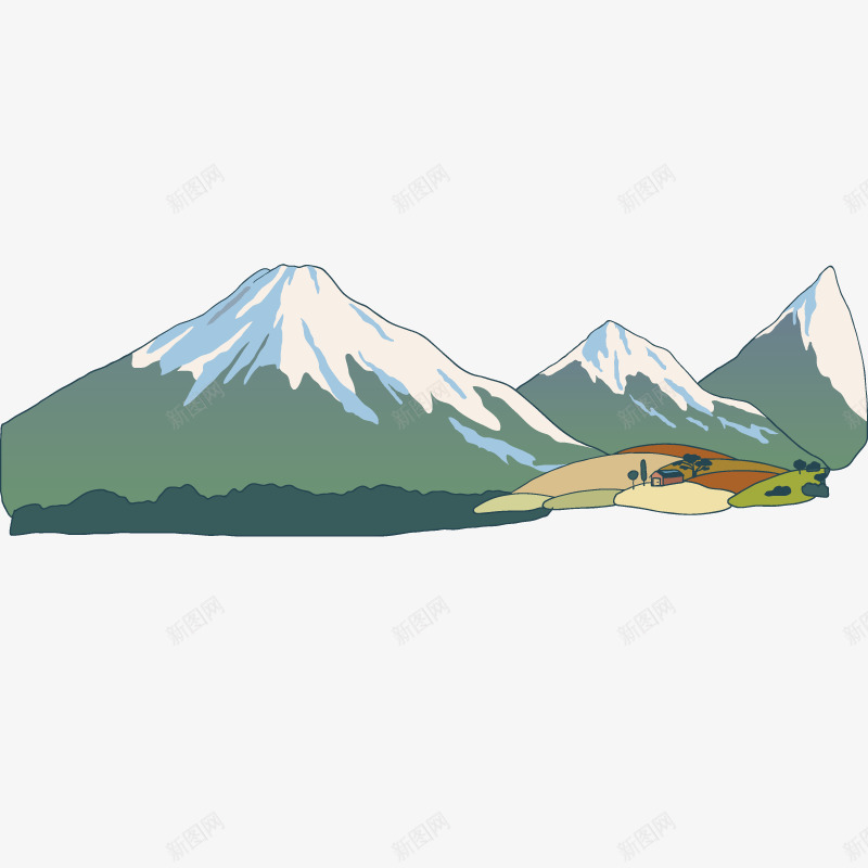 扁平高山风景png免抠素材_88icon https://88icon.com 扁平山 扁平高山 矢量风景图片 自然风光