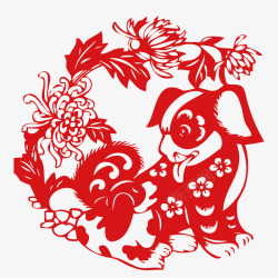 中国传统文化剪纸艺术矢量图素材