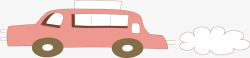粉色铁艺小车卡通儿童粉色小车矢量图高清图片