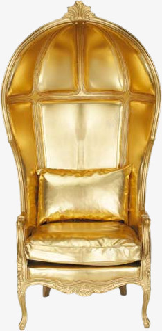 手绘金色椅子家具装饰素材
