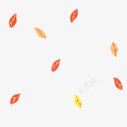 漂浮的叶子素材