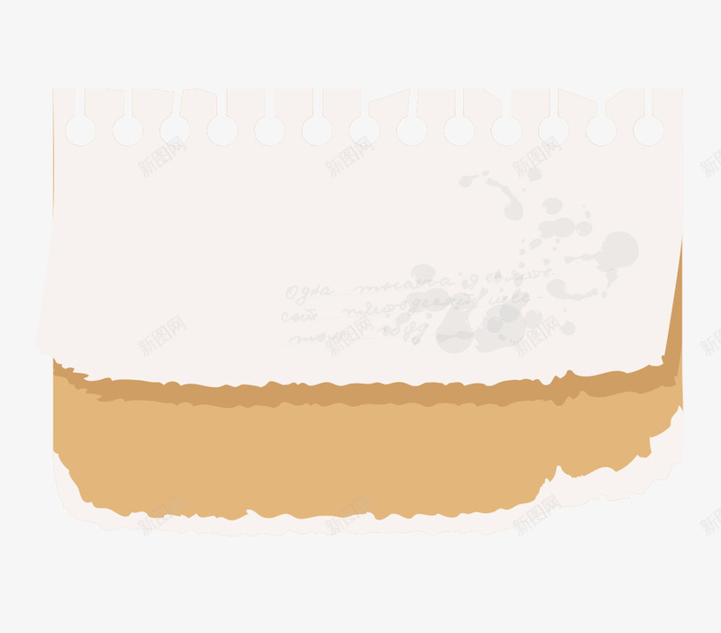 纸张拟真复古png免抠素材_88icon https://88icon.com 复古 白色 纸张 黄色