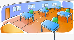 整洁的教室空教室矢量图素材