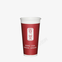 贡茶饮品纸杯素材