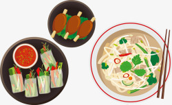 方便面配料南方春卷高清图片