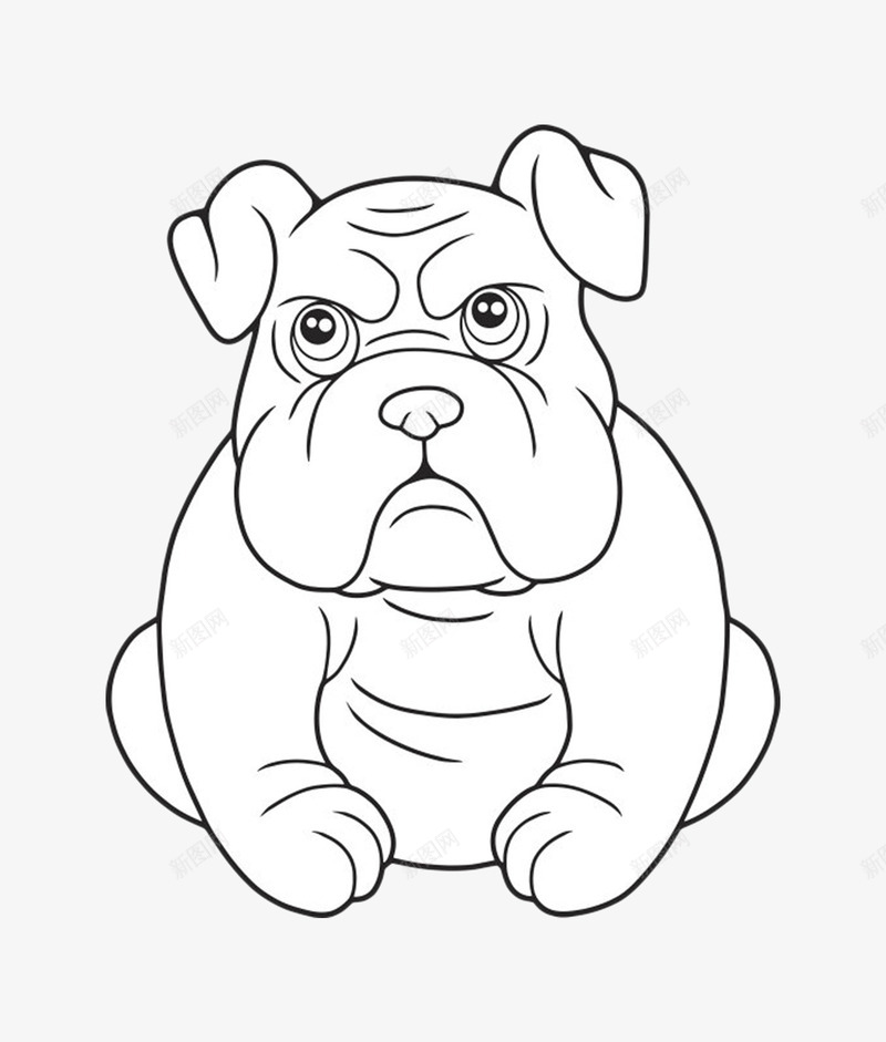 卡通手绘皱纹斗牛犬png免抠素材_88icon https://88icon.com Q版 免扣 免费下载 凶悍 动物 卡通 卡通斗牛犬 宠物 强壮 恶霸犬 犬 狗