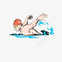 运动员游泳冬泳运动员高清图片