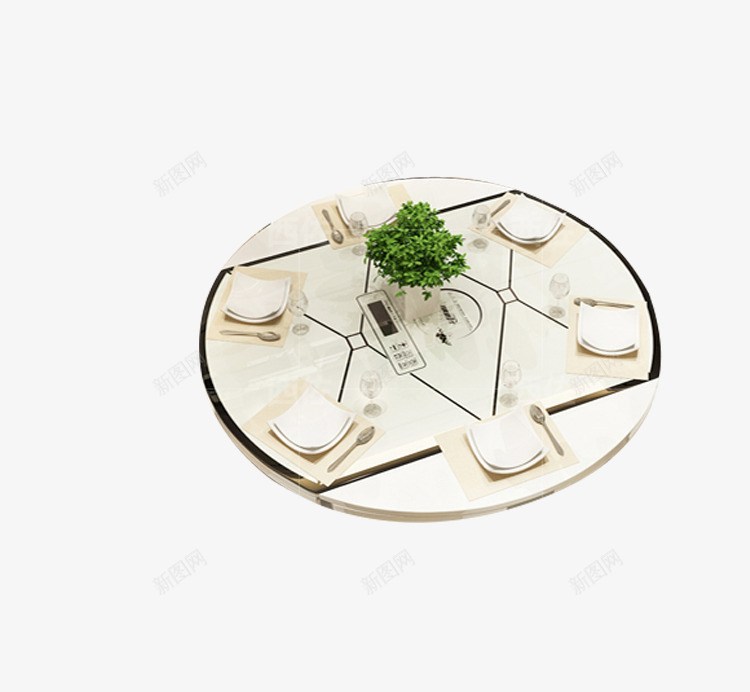 圆形六人餐桌桌面png免抠素材_88icon https://88icon.com 宣传海报 家具设计 家居装饰 餐桌桌面