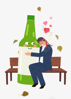 醉了的男人卡通插图喝醉酒的男人高清图片