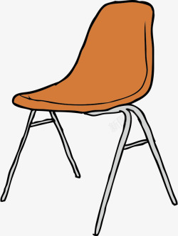 棕色的卡通椅子素材