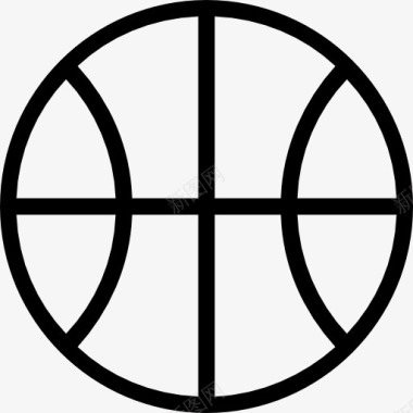 运动符号篮球球轮廓图标图标