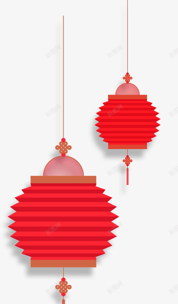 中国风红色灯笼挂饰png免抠素材_88icon https://88icon.com 新年 新春 春节 灯笼挂饰 红灯笼 纸灯笼 装饰图案