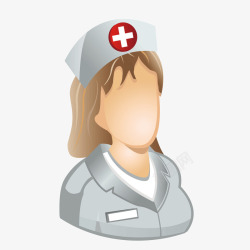 卡通医生头像护士形象矢量图素材
