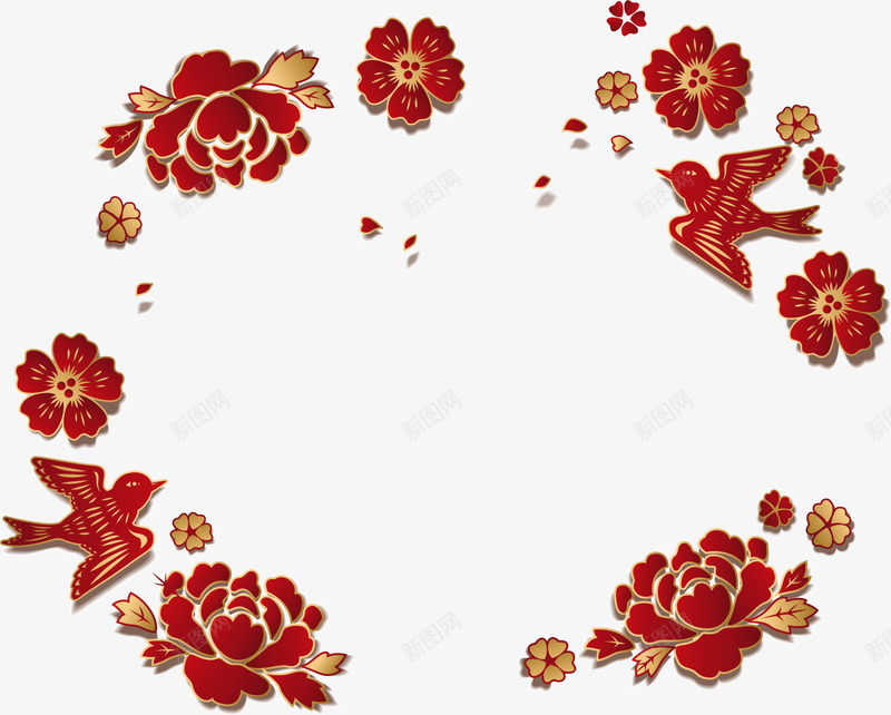 3d立体花朵框架png免抠素材_88icon https://88icon.com 3D花朵 立体纸雕 美丽花朵 花朵框架 边框纹理 鲜花