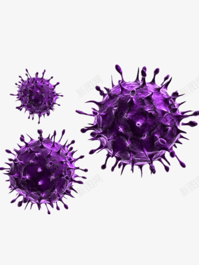 紫色病毒png免抠素材_88icon https://88icon.com 医疗 生物 科学 科技