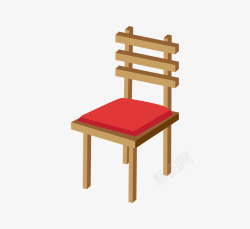 手绘木质的椅子家具素材