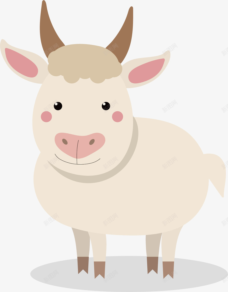 可爱的小羊羔矢量图ai免抠素材_88icon https://88icon.com 动物 卡通手绘 可爱 白色 绵羊 食草 矢量图