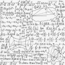 漂浮数学公式笔记矢量图素材