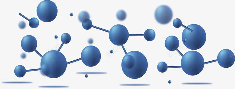 蓝色生物分子结构矢量图ai免抠素材_88icon https://88icon.com 分子 分子元素 分子示意图 分子结构 生物分子 矢量png 矢量图 科技感 蓝色分子