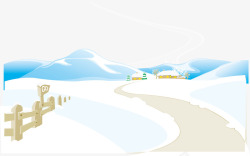 雪景北极雪矢量图素材