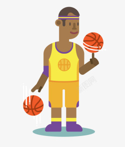 黑人篮球运动员素材