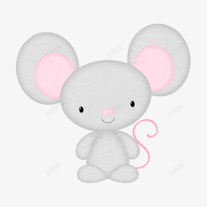 卡通可爱的灰色小老鼠png免抠素材_88icon https://88icon.com 动物设计 卡通 可爱 大耳朵 小老鼠 森林 灰色