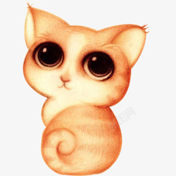 水汪汪大眼睛可爱的小猫咪高清图片