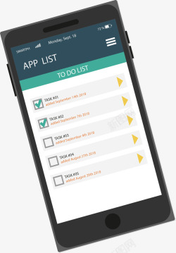 手机端工作计划表矢量图素材