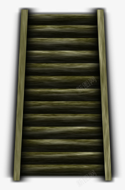 长长的木质楼梯素材