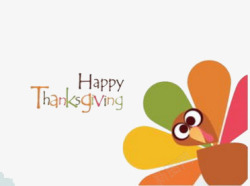 简单感恩节火鸡素材