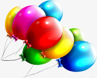 彩色气球双12素材