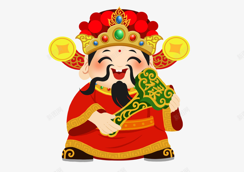 中国风春节财神爷形象元素png免抠素材_88icon https://88icon.com 2019 农历新年 如意 恭喜发财 新年 猪年 财神 财神爷 送财