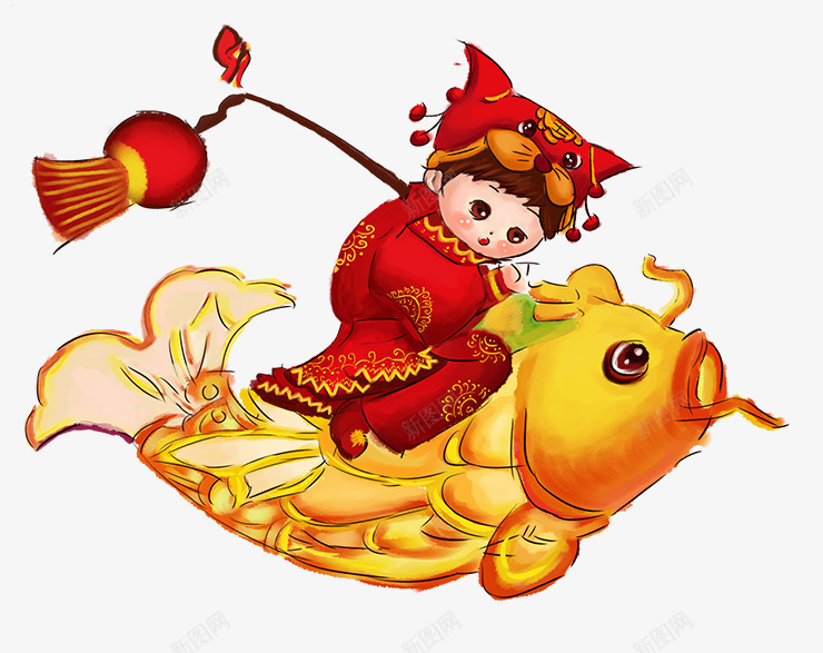 2018春节年年有余psd免抠素材_88icon https://88icon.com 2018 卡通鱼 娃娃 年年有余 手绘鱼 春节 灯笼 狗年 鱼