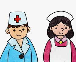 小孩子画画医生与护士素材