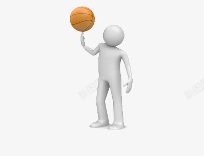 3d小人在玩篮球png免抠素材_88icon https://88icon.com 3d小人 健身 篮球 运动
